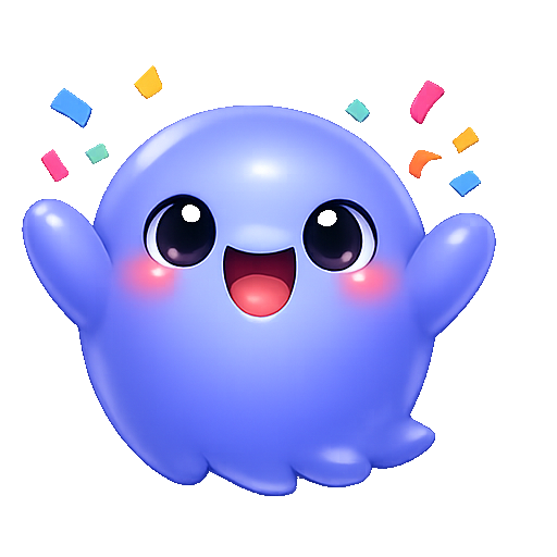 Krutly mascot celebrating